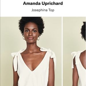 Amanda Uprichard white tie strap tank top. Never worn, new with tags.